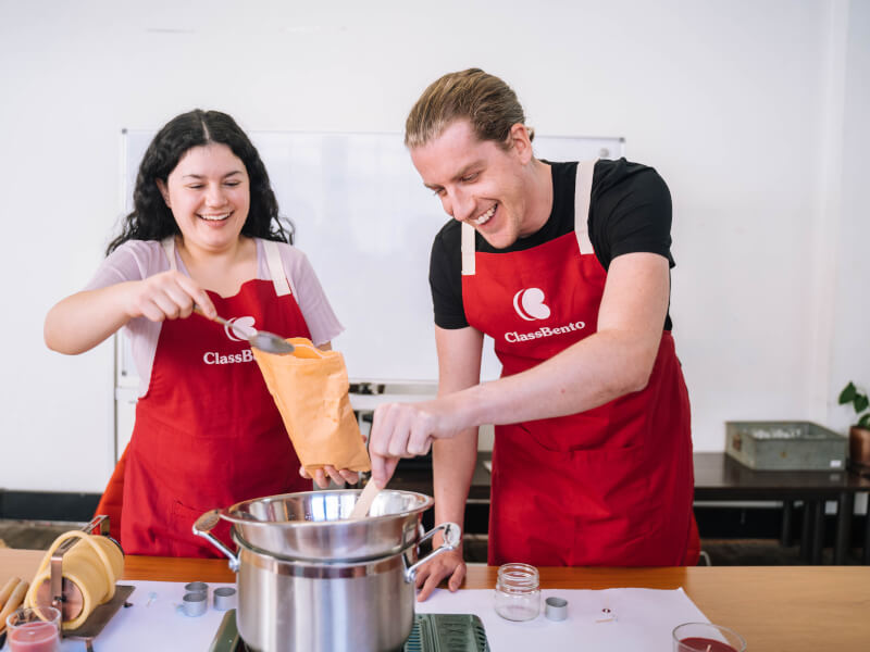People making candles together